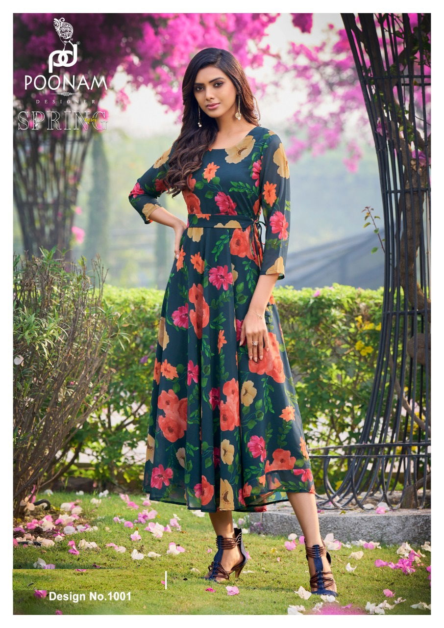 Spring Valley By Poonam Designer Party Wear Kurtis Catalog